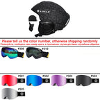 LOCLE Professional Skiing Helmet Men Women Children Ski Helmet Snow Skating Snowboard Snowmobile Skateboard Helmet Size 52-61cm