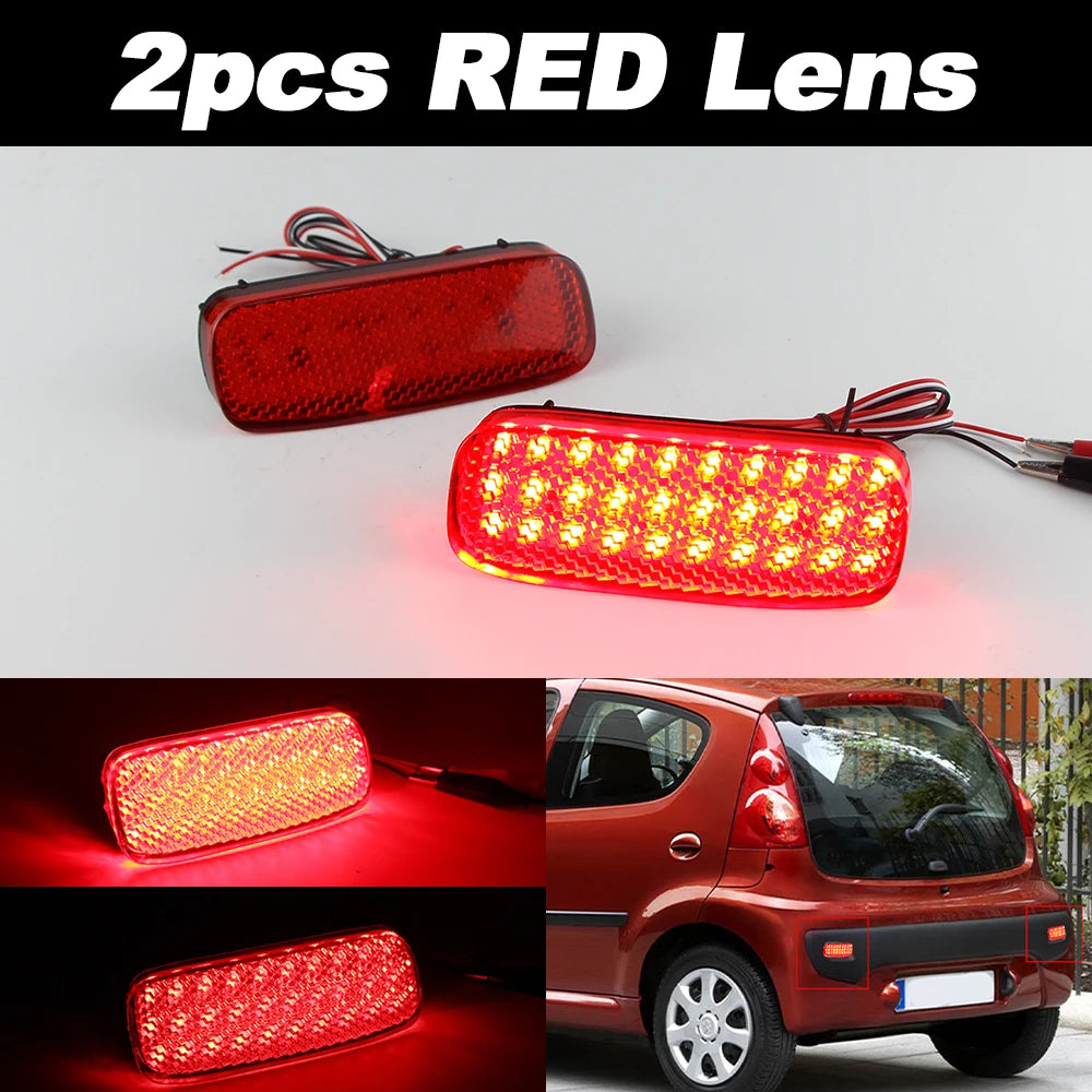 2pcs RED LENS