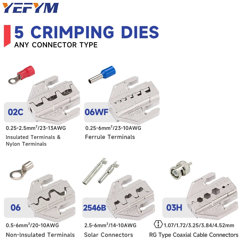 SN-68B Crimps Plug JST ,TE,XH,SM,VH,PH,Molex Terminals Ratchet Crimper Pliers For 0.08-1.5mm²(28-16 AWG) Wires Tool