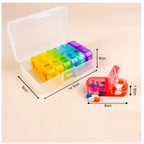 1 Set 7 Days Weekly Pill Case Pillbox  Medicine Tablet Box Portable Travel Drugs Storage Organizer Secret Compartments Pill Box