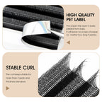 Wholesale MASSCAKU 10cases/lot 0.07mm Thickness Waterproof W Design Eyelashes Wispy Handmade Premade Volume Fans Eyelash Bundles