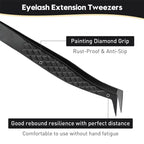 SENSE LASHES Fiber Tip Anti-slip Eyelash Tweezer Lash Isolation Tweezer Eyebrow Tweezer pinzas para extensión de pestañas