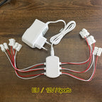 3V/12V AC/DC Adapter Power Supply with 6/12 ports EU Power adapter Output for Model Led Light Lamp/Railway/Railroad/Train Layout