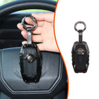 ZincAlloy Key Case Round Buckle Key Pouch Mecha Style Key Fob Cover Car Supplies For Toyota Tacoma 2024-2026 Toyota Tundra 2022+