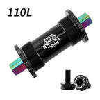 MUQZI Bicycle Titanium Ceramics Bottom Bracket MTB Road Bike BB68 103 107 110 113 119 122mm Square Tapered Axis