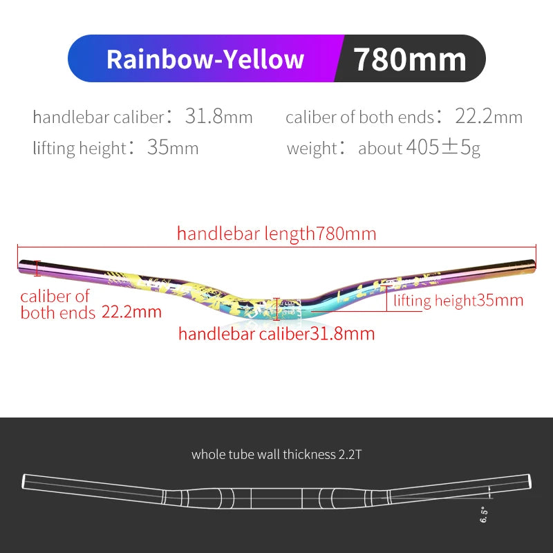 Bicycle Handlebar MTB Handlebar 31.8mm*720/780mm for Road Bike Mountain Handlebar Aluminum Alloy Steering Wheel for Bicycle