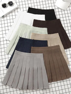 Brown Skirt Ladies 2025 Summer Clothes Women's High Waist Harajuku Korean Style Black Mini Pleated Skirt For School Girl Uniform