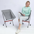 Portable Folding Camping Chair Full-Aluminum Frame Compact with Carry Bag Outdoor Hiking Fishing Backpacking