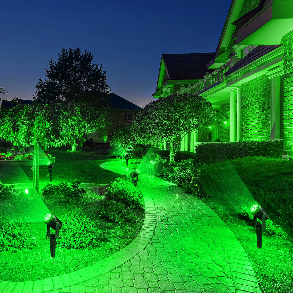 Super Bright Green Solar LED Light Outdoor Aluminum Solar Spotlight Solar Garden Light Outdoor IP65 Waterproof Solar Lawn Light