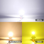 2x Three Sides Light H7 H8 LED Headlight Kit With Fan Canbus Error Free 6500K Wireless Turbo Driving Headlamp Replacement Bulbs