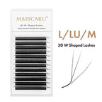 MASSCAKU L LU M Curl YY/W Shape Eyelash Extension Soft Lightweight Faux Mink Fibers 0.07mm Thickness 8–15mm Natural Volume Look