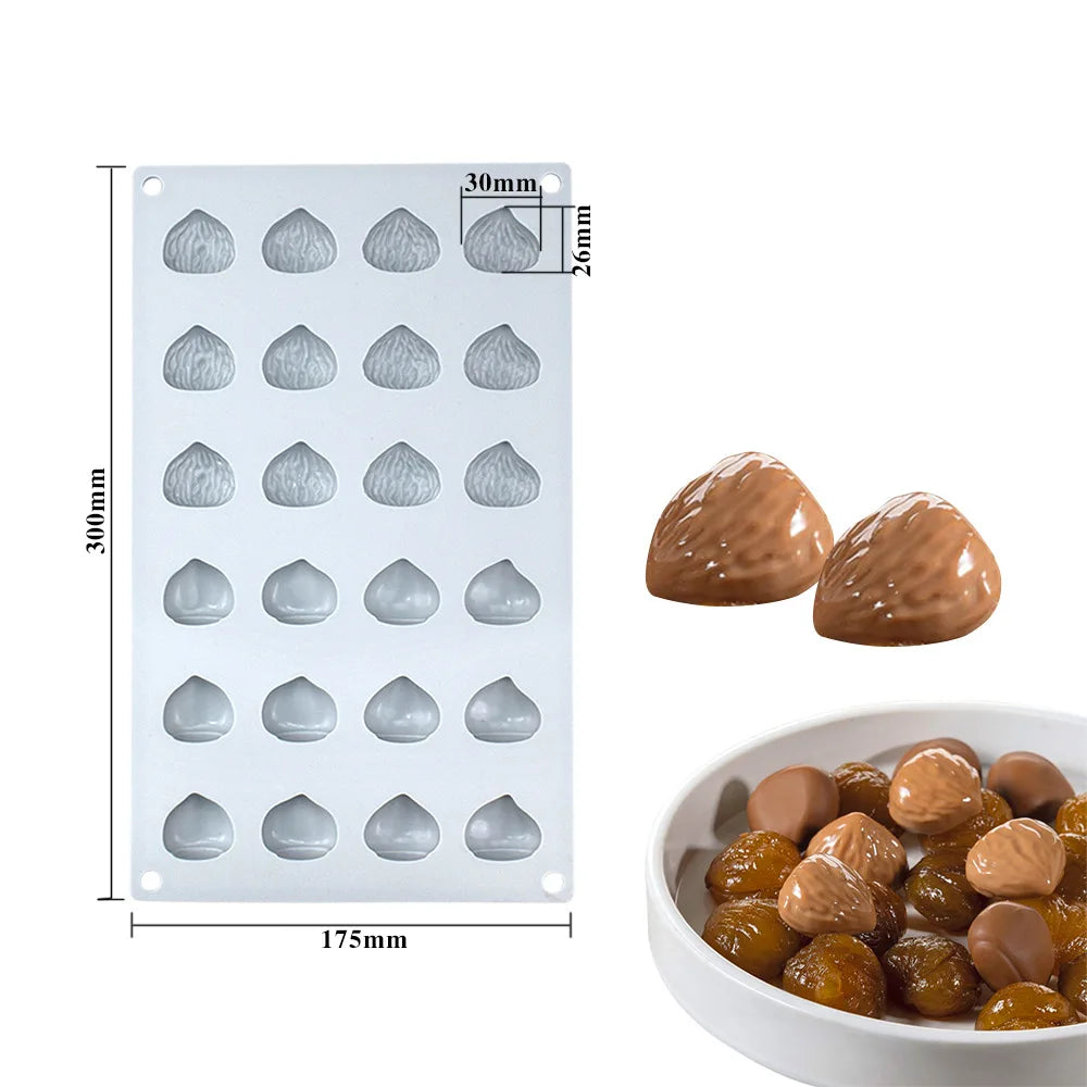 Chestnut Raspberry Peanut Mushroom Silicone Mold Fondant Cake Mold DIY Cheeses Chocolate Cake Decoration Accessories Bakeware