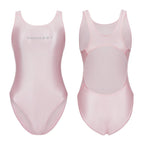 AMORESY Women's Satin Sheer One Piece Swimsuit High Cut Backless Bathing Suit Fitness Yoga Tights Swimwear Beach Diving Leotards