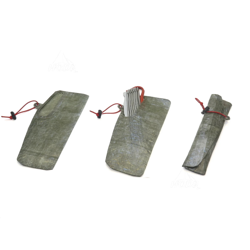 [HODR] Dyneema Ground Pegs Storage Bag 1.43oz Cuben Fiber DCF EDC Gear Stakes Ultralight 3/4g Dyneema Composite Fabric
