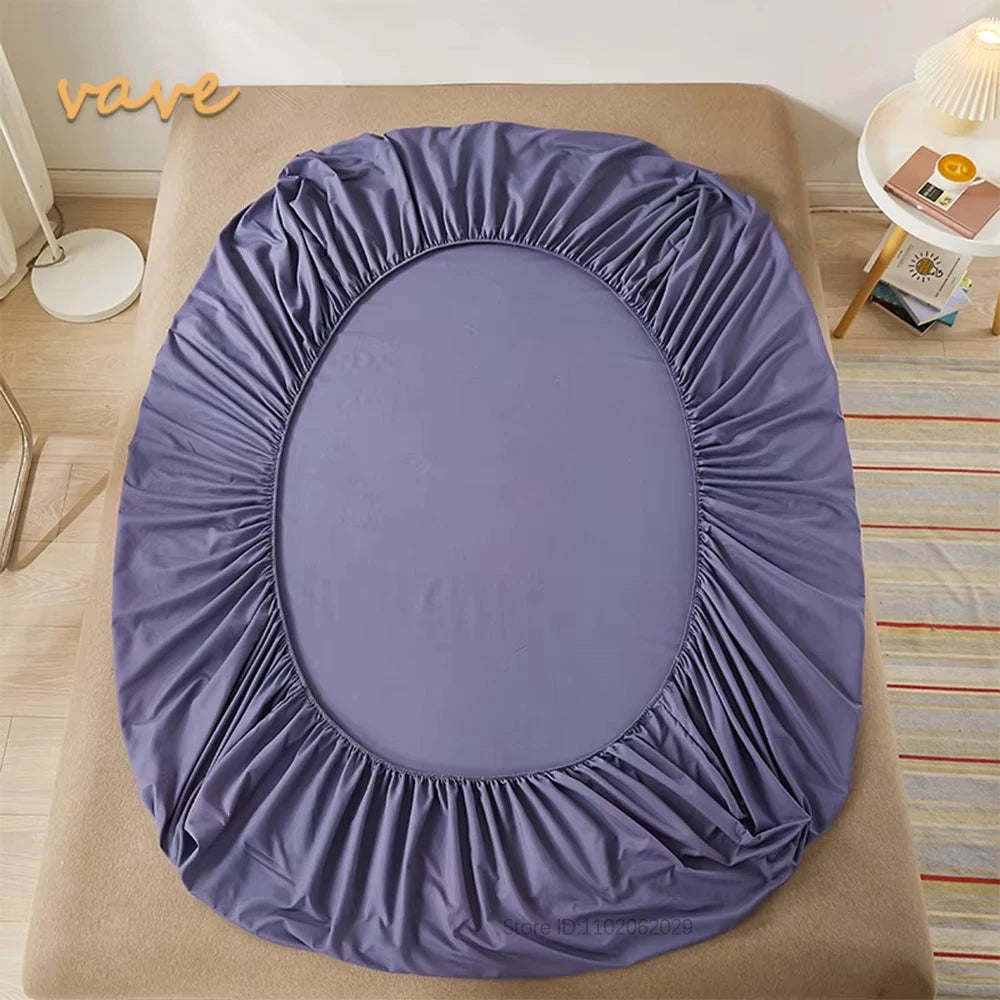 Soft Cotton Fitted Sheet Single Double King Queen Size Mattress Cover with Elastic Band Bed Sheet Bed Linens 100/120/150/180/200
