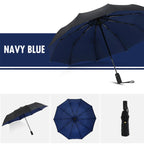 Windproof Double Layer Automatic Umbrella, Water Resistant Travel Umbrella - Colors
