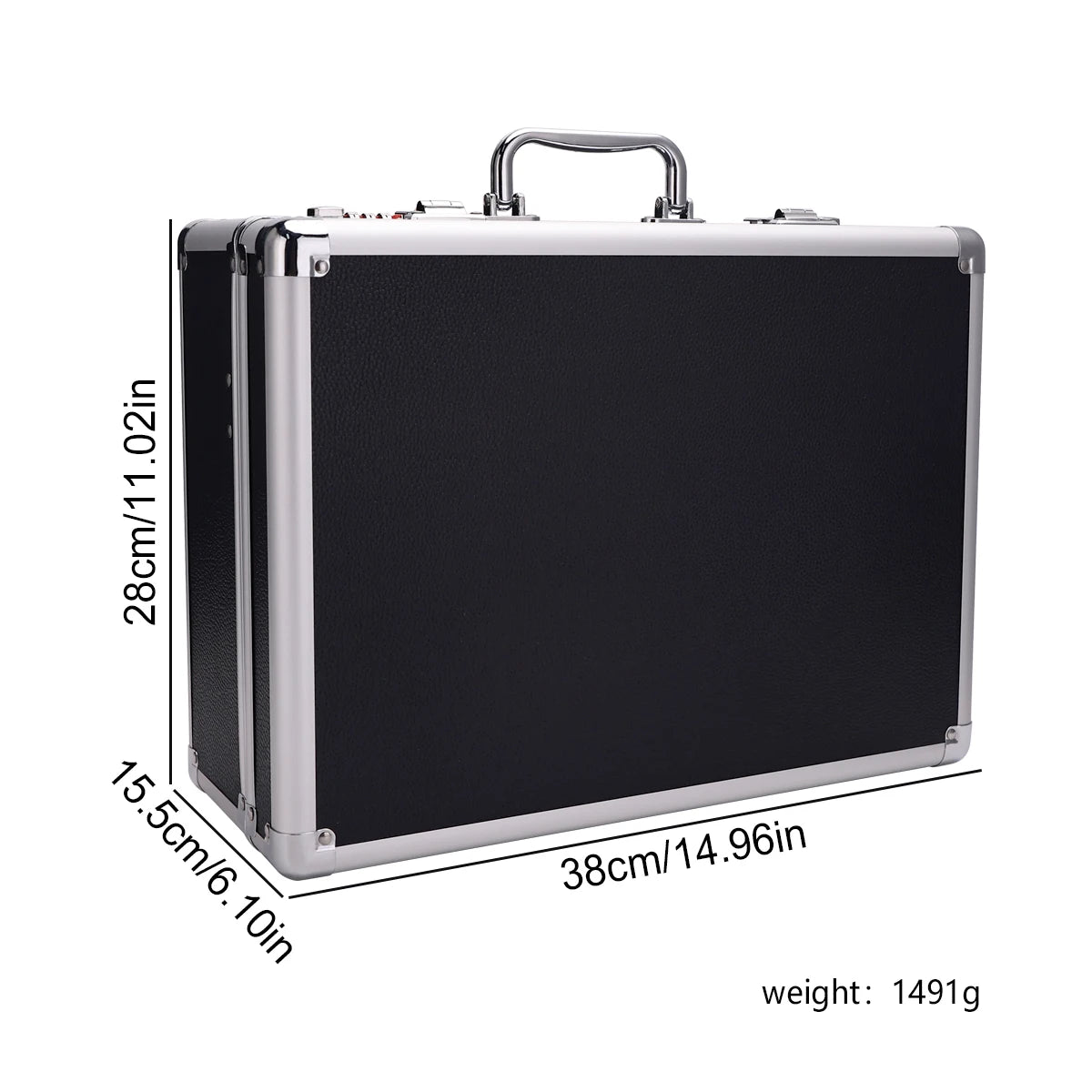 Sliver Aluminum Tool Storage Box Password Lock Portable Suitcase Professional Hairdressing Large Capacity Salon  Carrying Box