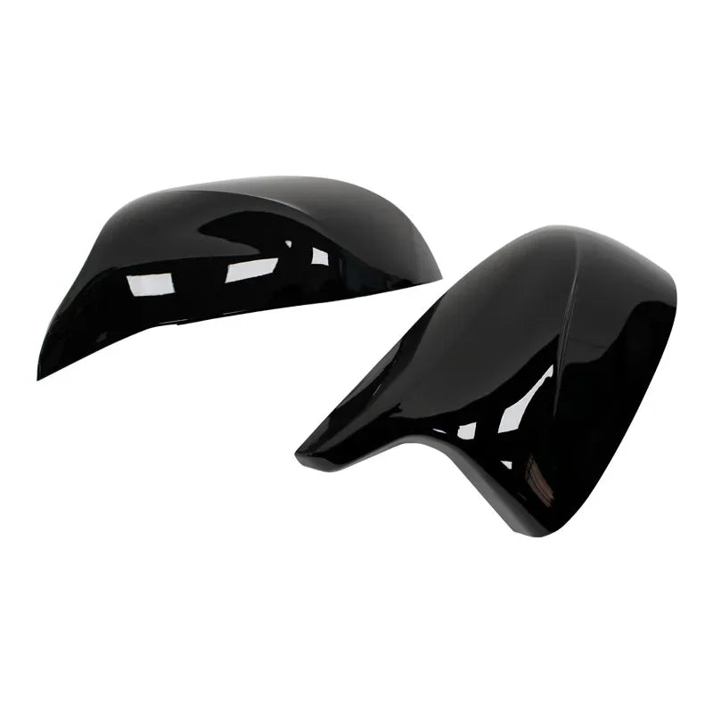 BMW X3 X4 X5 X6 Side Mirror Cover Caps Bright Black Carbon Fiber Style 2014-2018