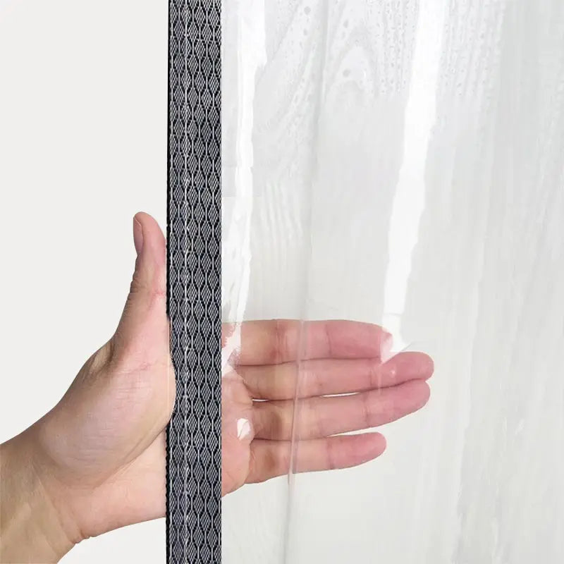 Transparent magnetic windproof thick partition curtain, household oil fume proof air conditioning curtain, no drilling required
