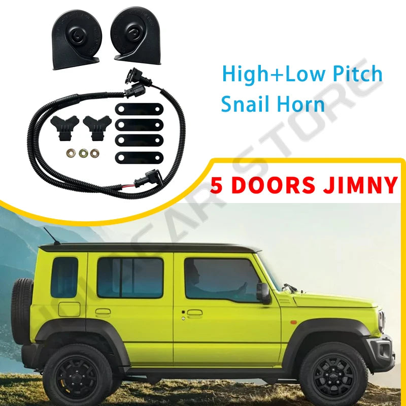 Jimny Horn 2024 5 Door Loud Speaker Sound Refit Accessories Snail Horn High+Low Pitch Horn For Suzuki Jimny JB74 2023 2024 Only