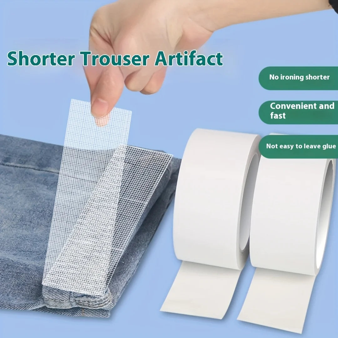 Double Sided Fabric Tape Invisible No Sew No Iron Pants Hem Tape Secret Body Adhesive Stickers DIY Clothes Shorten Sewing Tools