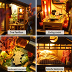DIY Mini Wooden Dollhouse With Furniture Light Kit Doll House Casa Miniature Accessories Handmade Wooden Toys Birthday Gifts
