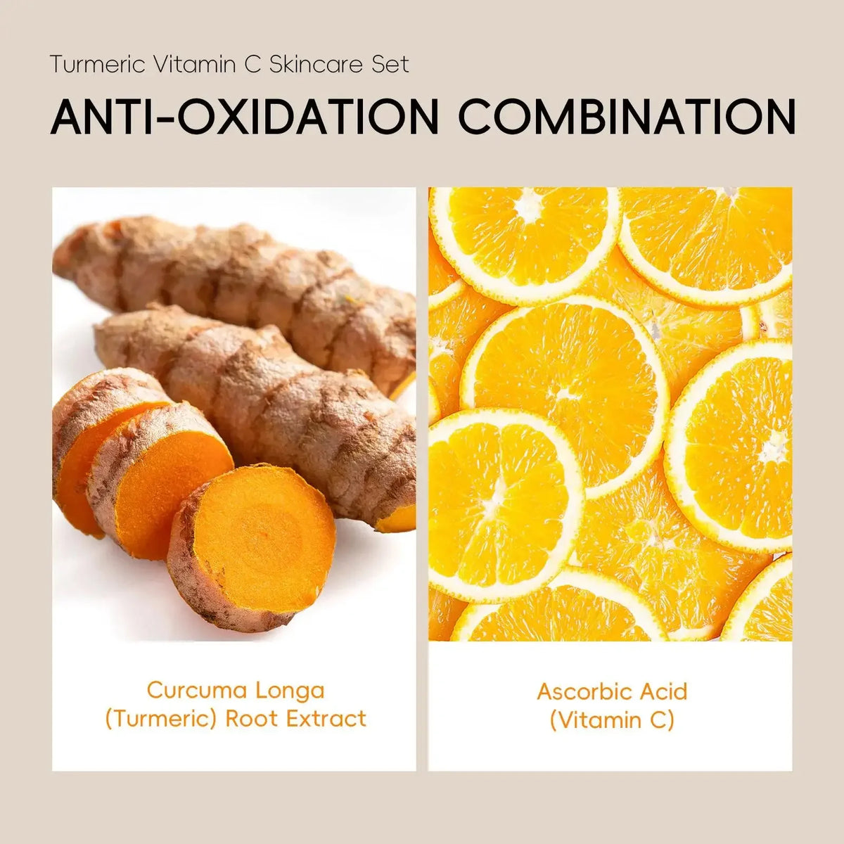 Vitamin C Turmeric Facial Kit Hydrating Tightening 5pcs Set Face Wash Toner Essence Eye Treatment Moisturizer Skincare