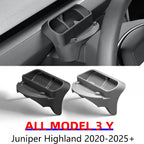 For New Tesla Model Y Juniper 2025 Model 3+ Highland 2024 Steering Wheel Silicone SunGlasses Case Mobile Phone Holder Storage