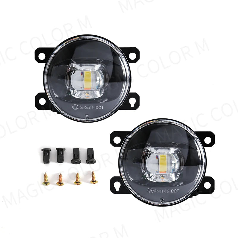 LED Fog Light For Citroen Ford Honda Suzuki Isuzu Mitsubishi Renault Auto Car Fog Lamp 8000LM 30W White Yellow 12V Waterproof