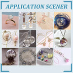 180pcs Mini Glass Globe 6 Size Glass Ball Bottles Orbs Ball Wish Glass Ball Glass Spheres UV Planet Crystal Craft Ball for UV