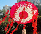 82CM 32'' Skyblue Hanfu Parasol Flowers Waterproof Car Umbrella Dance Cosplay Japan Sakura Spring OilPaper Cosplay El Principito