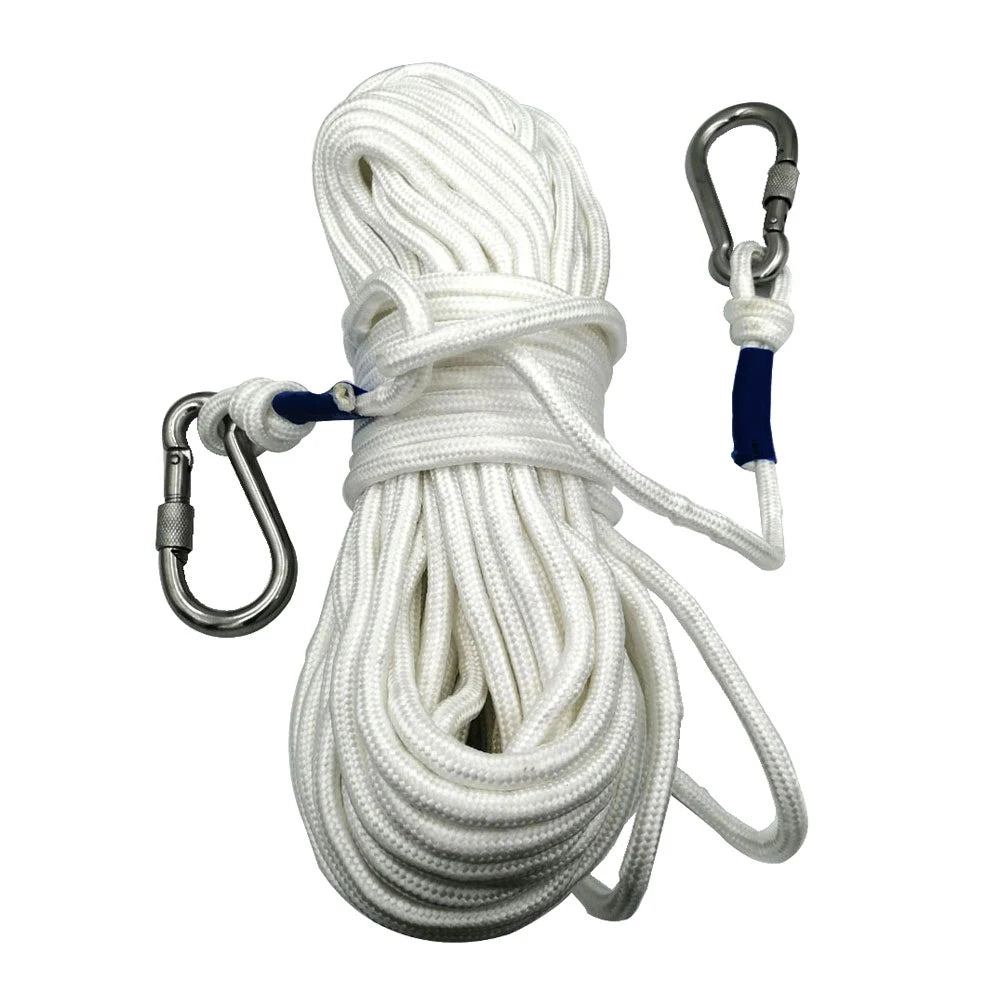 Scuba Diving Buoy Float Line Rope 8mm with Carabiners, 10m/20m/30m/40m Options