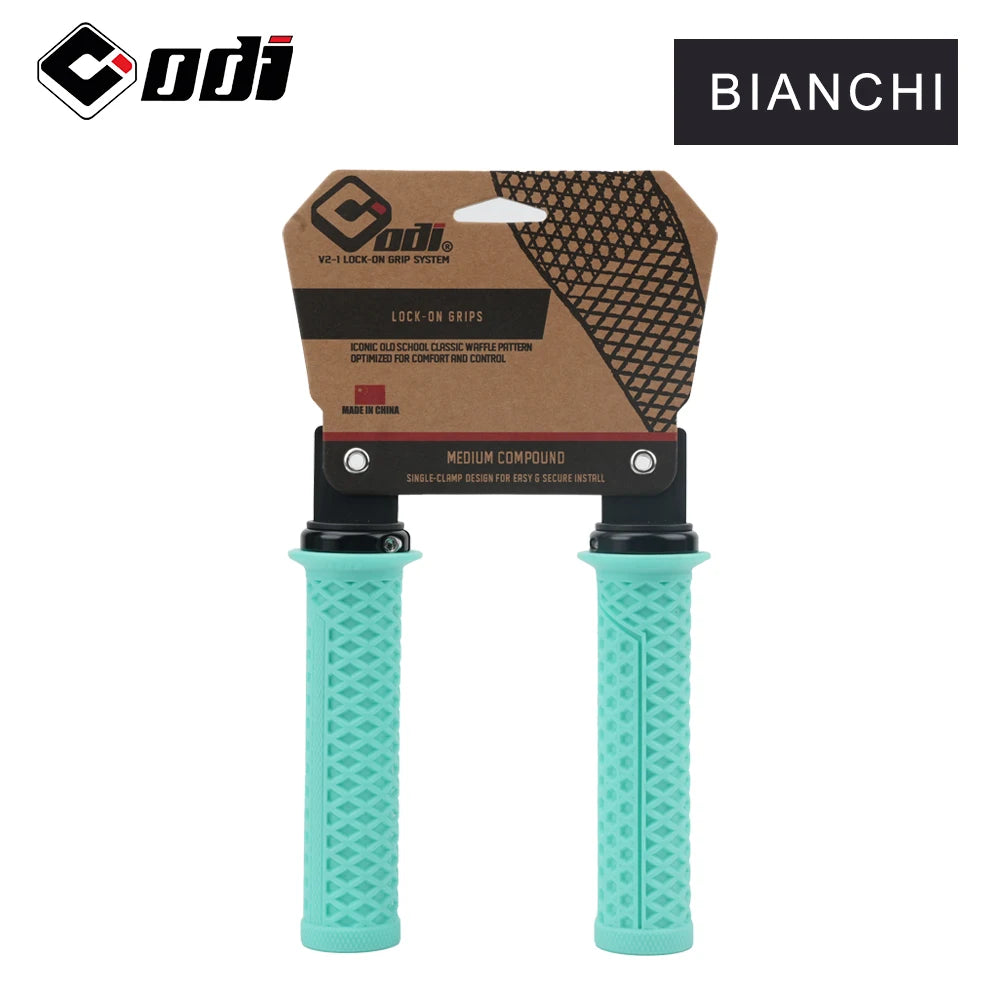 1Pair ODI Lock-on Silicone Mountain Bike Grips Shock-Absorbing Anti-Slip Comfortable Handlebar Covers for MTB/Cycling Parts