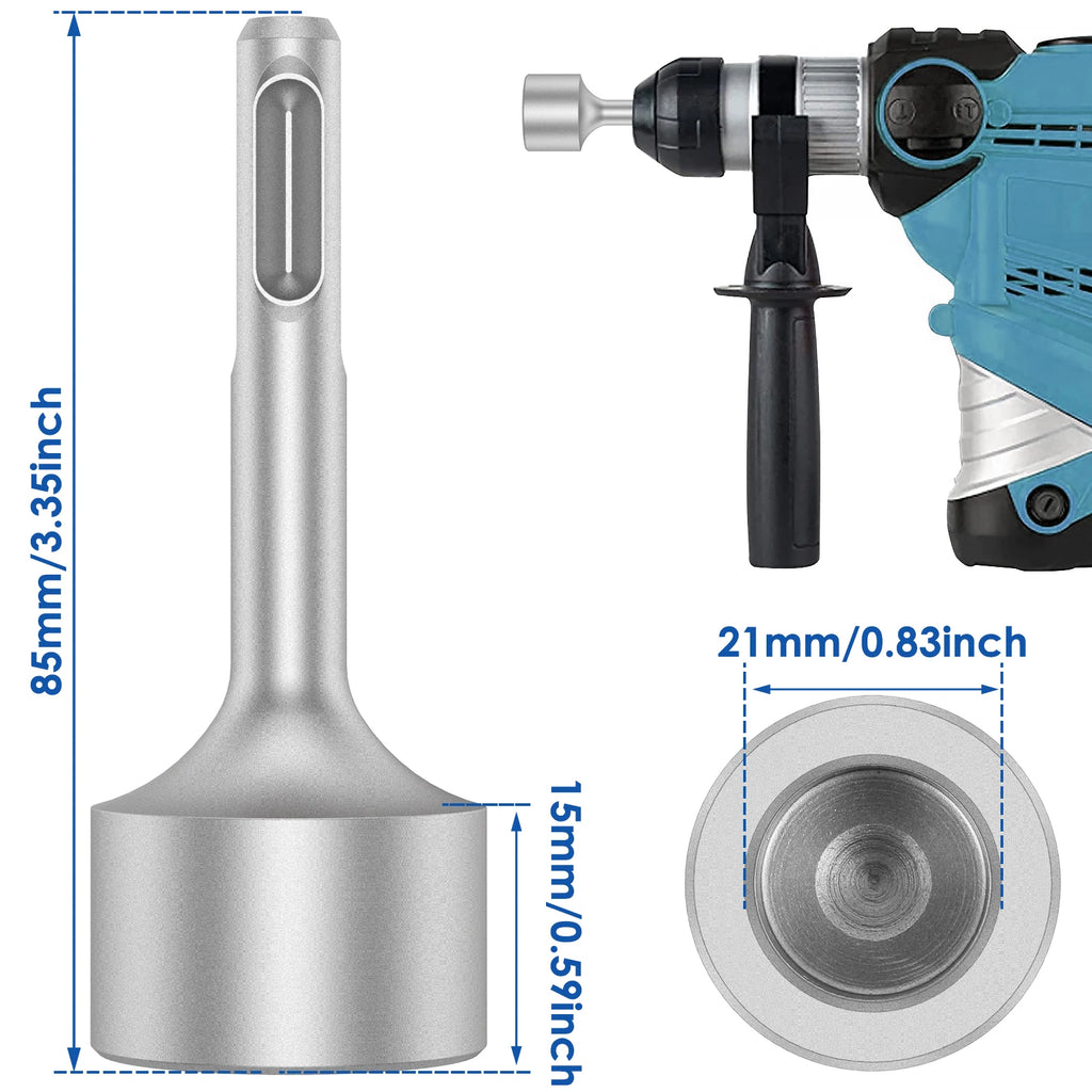 SDS Plus Ground Rod Driver for Rotary Hammer Drill Tools 19/21/25/35mm Hardened Steel  Earth Stake Hammer Drill Grounding Rod