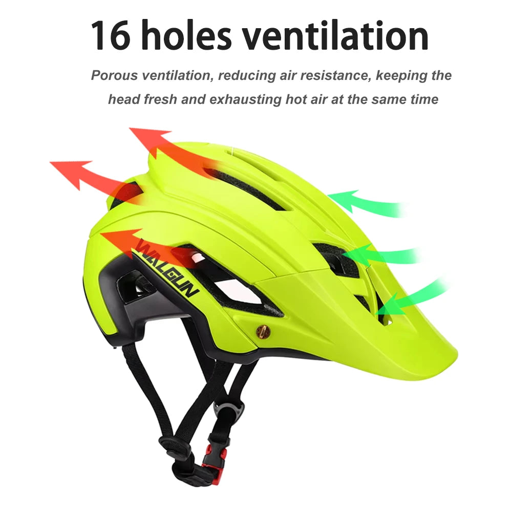 WALGUN Bicycle Helmet MTB Mountain Cycling Helmets Men Women Offroad Half Racing Bike Helmet Safe Breathable High-performance