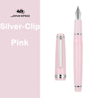 JINHAO 82 Fountain Pen Spin Silver Clip EF F M Nib Business Office School Supplies Ink Pens Korean Stationery Pens for Writing