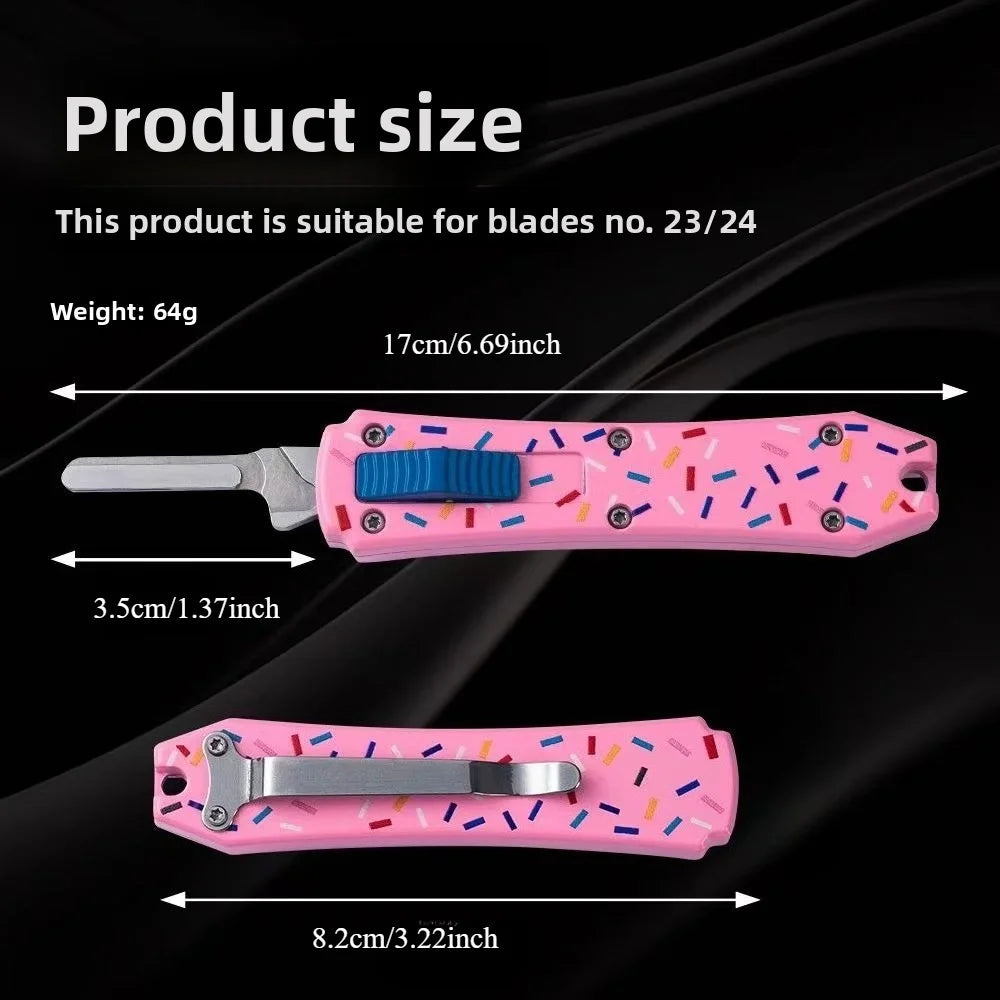 Advanced multi-functional knife handle tool (without blade, suitable for blade No. 23), one-piece casting, stainless steel