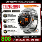 2026 New 800mAh Big Battery Smart Watch Men Outdoor GPS Flashlight 5ATM Waterproof Bluetooth Call AMOLED HD Sports Smartwatches
