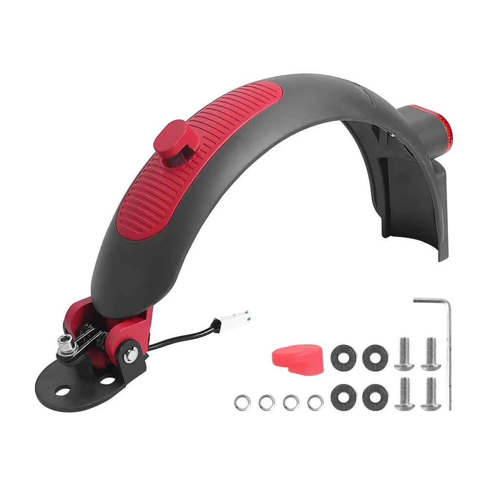 Aluminum Rear Fender Mudguard for Xiaomi M365/Pro/Pro2/1S/Mi 3 Electric Scooter, Red/Black
