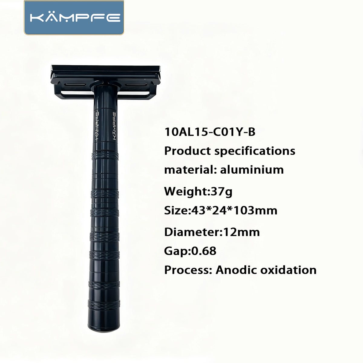 KAMPFE Double Edge Safety Razor Stainless Steel Classic Manual Shaver Wet Shaving 30-degree Shaving Angled Head for men