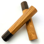 1PC Octagonal Red Kibao Ebony Wood Handle 115mm, DIY for Japanese Style Kitchen & Sashimi Knives