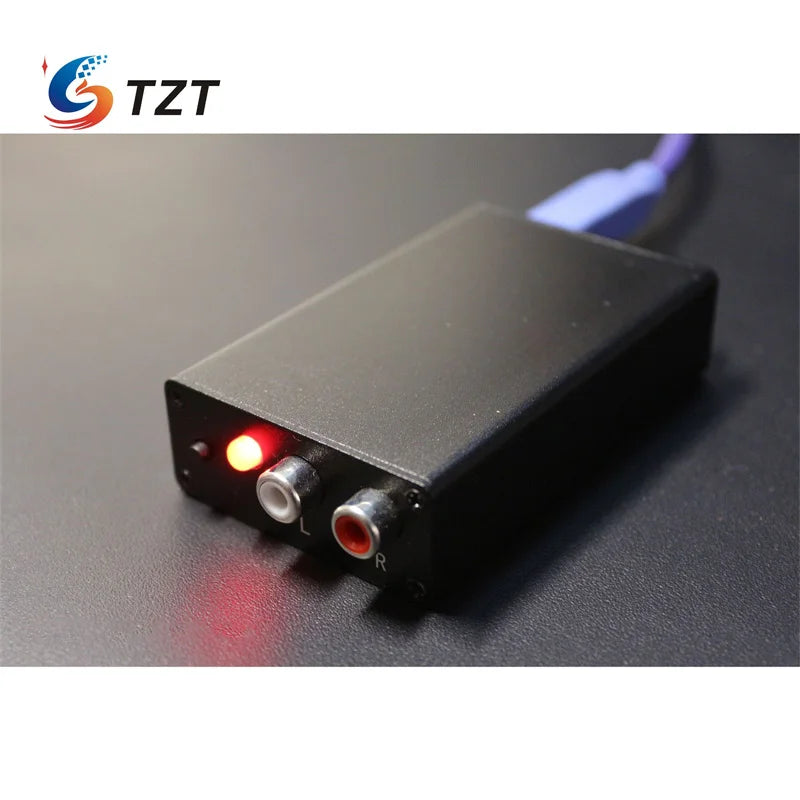 TZT A61 Analog to Digital Converter RCA to Optical & Coaxial Output ADC w/ 48KHz 96KHz & 192KHz Sample Rates