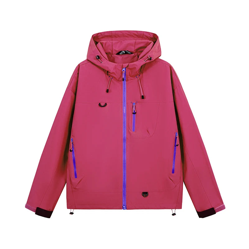 Unisex Hiking Jacket Waterproof Autumn Windbreaker Ourdoor Hooded Coats Women New Jacket Men Fishing Camping Climbing Coats