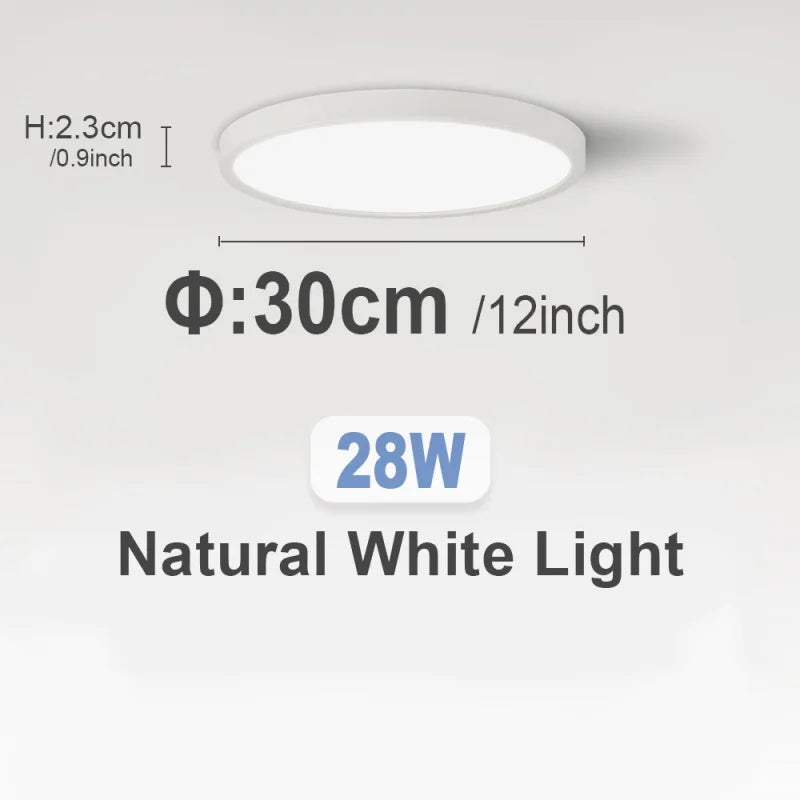 Ultra-Thin LED Ceiling Lamp Chandelier 23/30cm with Remote Control for Home Decor Lighting in Living Room Bedroom Kitchen