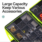 WEIHE Fishing Accessories Kit 185pcs Hook Combo Set in Tackle Box, Yellow
