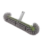 Heavy Duty 17.5" Pool Brush Head 7 Rows Bristles Reinforced Aluminum Back EZ Clip for Pool Walls Steps Inground Above Ground