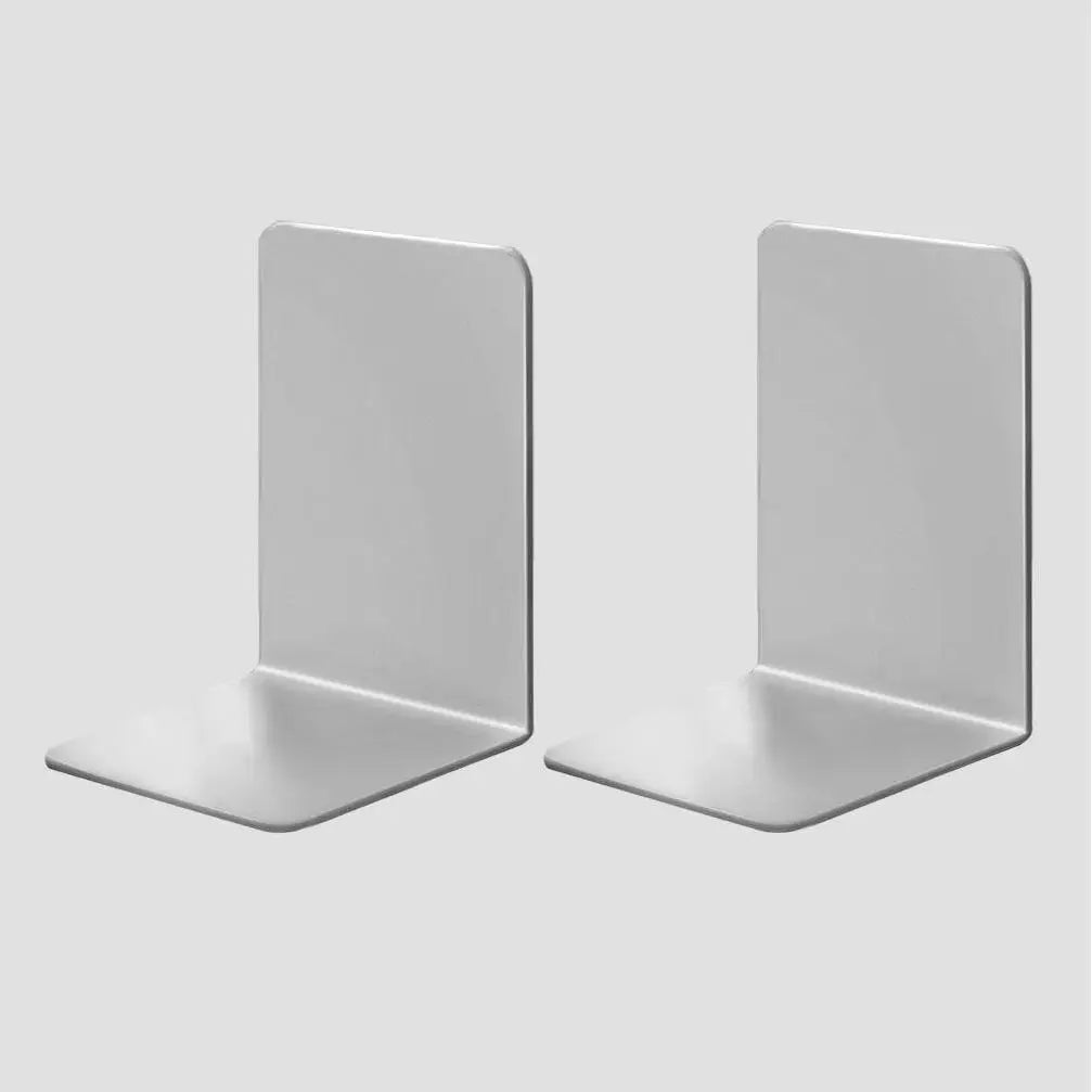 8 Pieces Bookends,Clear Bookends for Shelves,Heavy Duty Book Ends andDesktop Organizer,Book Stopper for Books/Movies/CD