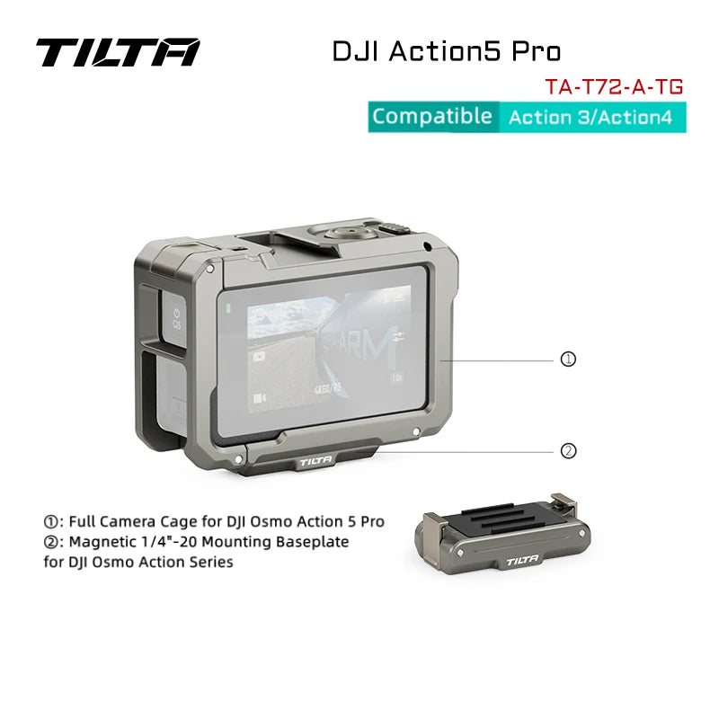 TILTA HDA-T15 Hydra Alien Mini Shock Absorbing Arm Car Shooting E-Suction Cup For DJI Osmo Pocket 4 Pocket 3 for insta360 X4