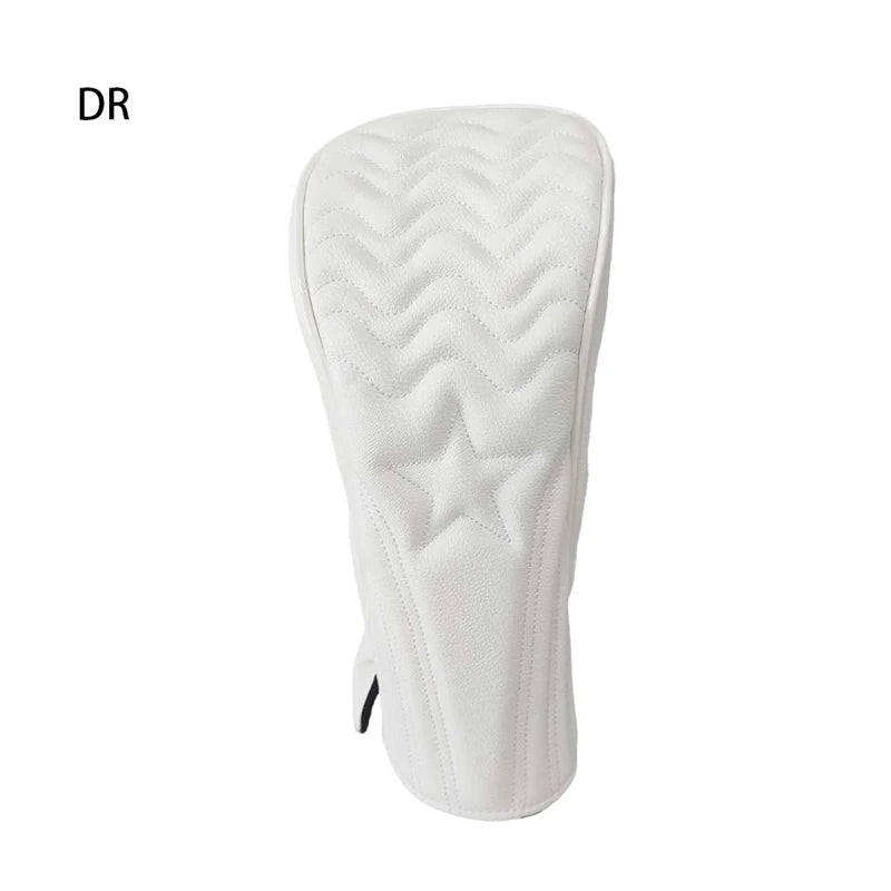 Golf Headcover Golf Wood Cover PU Leather Golf Club Covers For Driver Fairway Hybrid Waterproof Protector Set Golf Accessories
