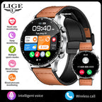 LIGE 2026 New Outdoor Sports Smart Watch Men 1.85“ HD Screen Heart Rate Bluetooth Call IP68 Waterproof Business Smartwatch Men